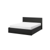 MALM Tempat tidur ottoman, hitam-cokelat, 160x200 cm