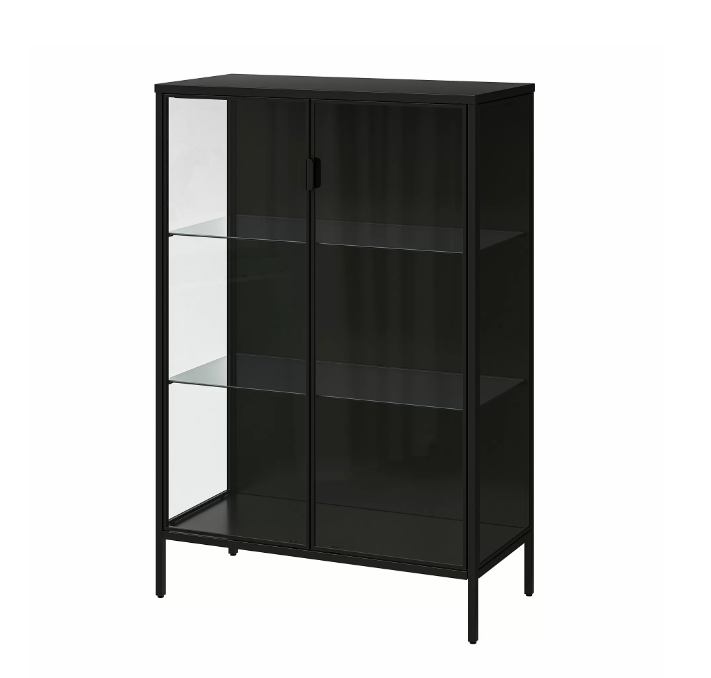 RUDSTA Kabinet pintu kaca, antrasit, 80x37x120 cm