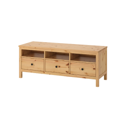 HEMNES Meja tv, cokelat muda, 148x47x57 cm