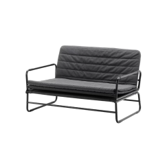 HAMMARN Sofa tempat tidur, knisa abu-abu tua/hitam