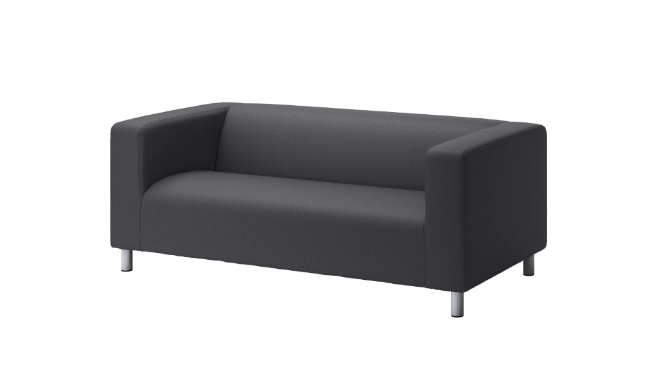 KLIPPAN Sofa 2 dudukan, vissle abu-abu