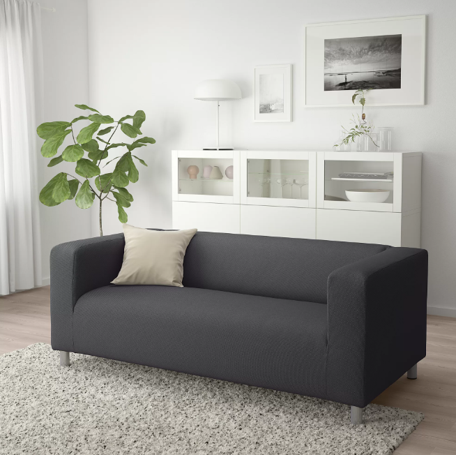 KLIPPAN Sofa 2 dudukan, vissle abu-abu