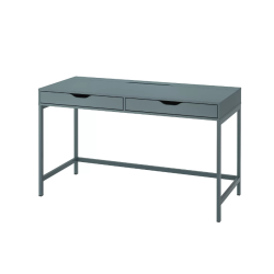 ALEX desk, grey-turquoise, 132x58 cm