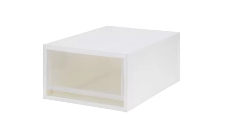 SOPPROT Pull-out storage unit, transparent white, 34x46x20.5 cm