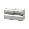 BROGRUND Box, set of 3, transparent grey/white