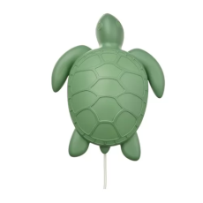 BLÅVINGAD Led wall lamp, turtle/green