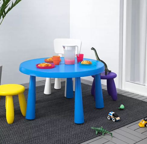 MAMMUT Children's table, in/outdoor blue, 85 cm