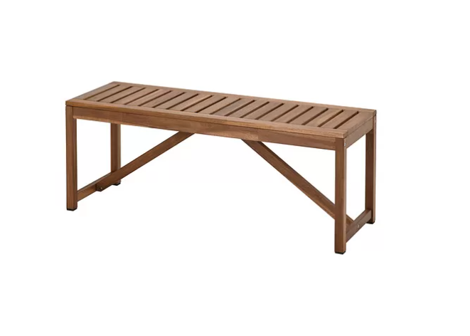 NÄMMARÖ Bench, outdoor, light brown stained, 120 cm