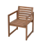 NÄMMARÖ Chair with armrests, outdoor, light brown stained