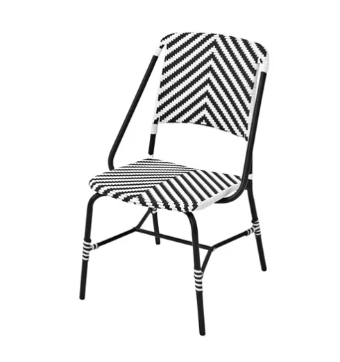 VASSHOLMEN Chair, in/outdoor, black/white