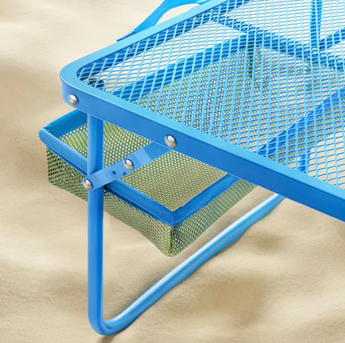 STRANDÖN Folding table, blue, 74x43 cm