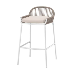 SEGERÖN Bar stool, outdoor, white/beige/frösön/duvholmen beige,