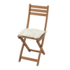 ASKHOLMEN Chair, outdoor, foldable dark brown/kuddarna beige