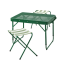 STRANDÖN Folding table set, green