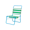 STRANDÖN Beach chair, white green/blue