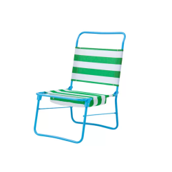 STRANDÖN Beach chair, white green/blue