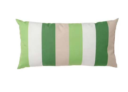 BRÖGGAN Cushion, in/outdoor, green, 30x58 cm