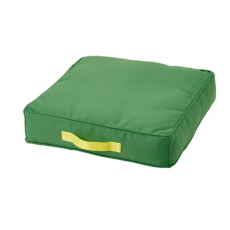 BRÖGGAN Floor cushion, in/outdoor green, 45x45 cm