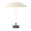 SAMSÖ Parasol with base, beige/grytö dark grey, 200 cm