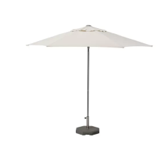 JOGGESÖ Parasol with base, light grey-beige/huvön grey, 300 cm