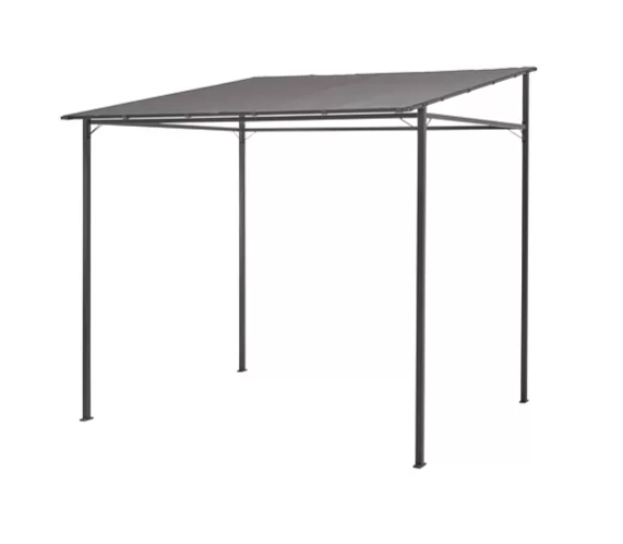 GUNNÖN Gazebo, dark grey/grey, 238x233 cm