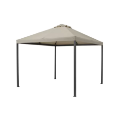 HIMMELSÖ Gazebo, dark grey/grey-beige, 300x300 cm