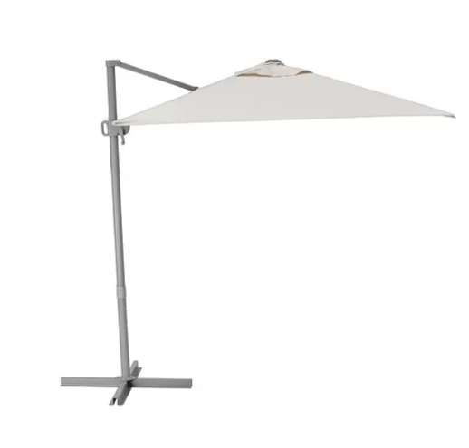 SVALÖN Parasol, hanging, light grey-beige, 300x200 cm