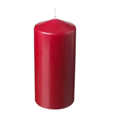 FENOMEN Lilin pilar tanpa aroma, merah, 14 cm