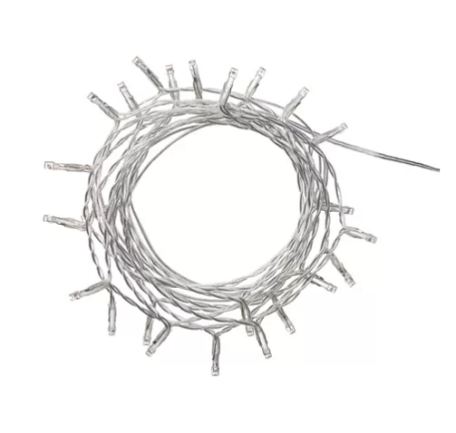 LEDFYR Rantai lampu led dengan 24 lampu, dalam ruang warna perak
