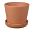 BRUNBÄR Pot tanaman dengan alas, luar ruang terracotta, 12 cm