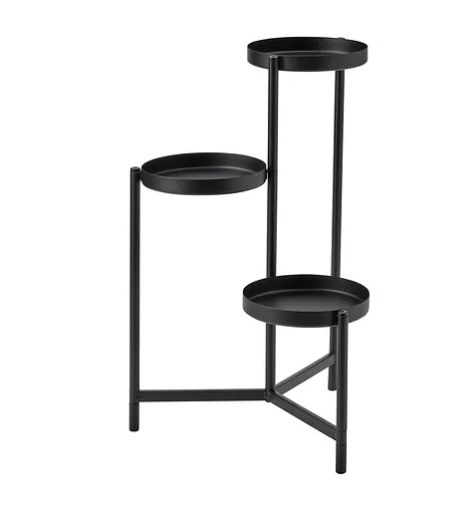 OLIVBLAD Stand tanaman, dalam/luar ruang hitam, 58 cm