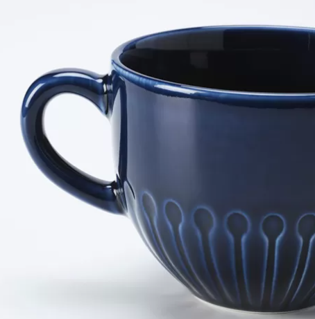 STRIMMIG Mug, tembikar biru, 36 cl