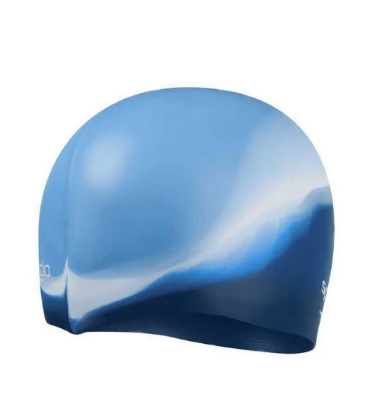 SPEEDO Multi Color Silicone Unisex Swim Cap - Blue