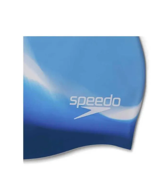 SPEEDO Multi Color Silicone Unisex Swim Cap - Blue