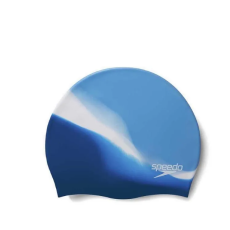 SPEEDO Multi Color Silicone Unisex Swim Cap - Blue