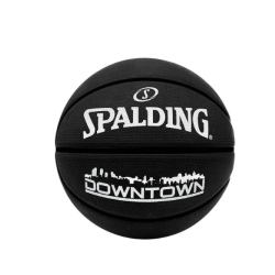 SPALDING DOWNTOWN OUTDOOR RUBBER BALL SIZE 7 - BLACK