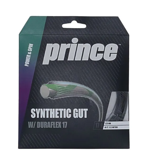 PRINCE Synthetic Gut with Duraflex 17 Tennis String - Black