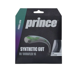 PRINCE Synthetic Gut with Duraflex 16 Tennis String - Black