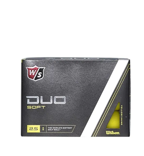 WILSON GOLF Staff Duo Soft Yellow 12 Golf Ball Mens - Yellow